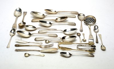 Lot 115 - A selection of silver flatware
