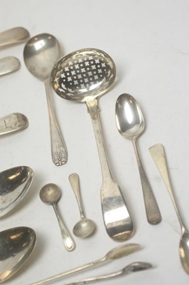 Lot 115 - A selection of silver flatware