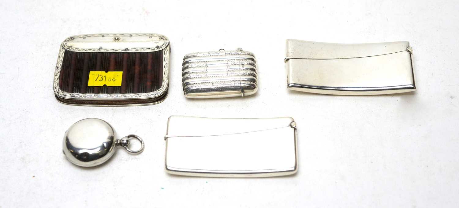Lot 119 - A 19th Century silver and tortoiseshell purse and other items