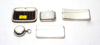 Lot 119 - A 19th Century silver and tortoiseshell purse and other items