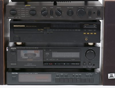 Lot 132 - An STD 305M turntable with SME arm; an Audiolab 8000A amplifier; & other hi-fi components