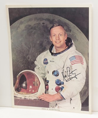 Lot 711 - Apollo XI: a set of three signed NASA official portrait photographs of Neil A. Armstrong, Edwin (Buzz) E. Aldrin, Jr., and Michael Collins