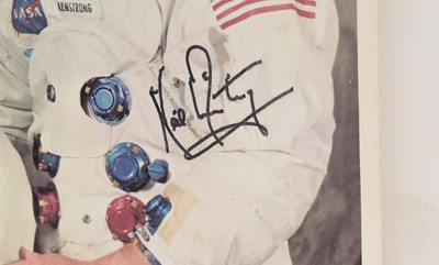 Lot 711 - Apollo XI: a set of three signed NASA official portrait photographs of Neil A. Armstrong, Edwin (Buzz) E. Aldrin, Jr., and Michael Collins