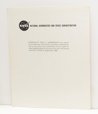 Lot 711 - Apollo XI: a set of three signed NASA official portrait photographs of Neil A. Armstrong, Edwin (Buzz) E. Aldrin, Jr., and Michael Collins
