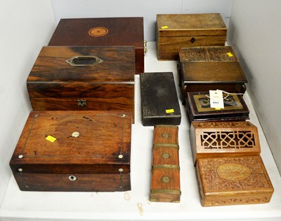 Lot 291 - A selection of Victorian and later boxes.