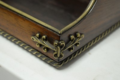 Lot 315 - A Victorian brass bound rosewood book trough.