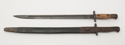 Lot 753 - Two British WWI Enfield rifle bayonets