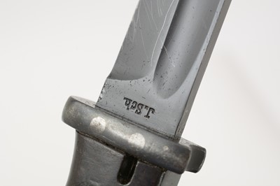 Lot 755 - German WWII Mauser rifle bayonet