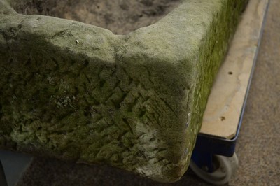 Lot 85 - A stone composite trough garden planter.
