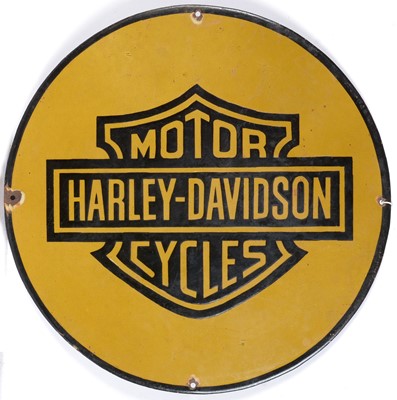 Lot 541 - Harley-Davidson Motor Cycles enamel advertising sign