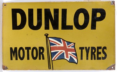 Lot 556 - Dunlop Motor Tyres enamel advertising sign