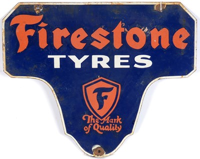 Lot 565 - Firestone Tyres enamel advertising sign