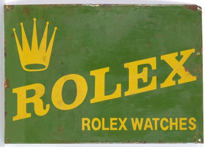 Lot 569 - Rolex enamel advertising sign