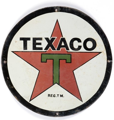 Lot 577 - Texaco enamel advertising sign