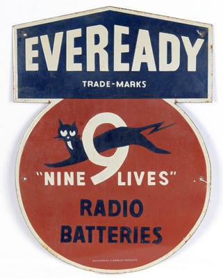 Lot 579 - Eveready enamel advertising sign