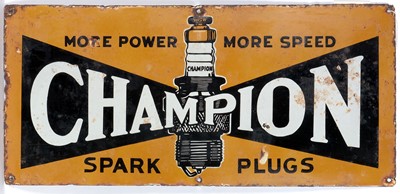 Lot 563 - Campion Spark Plugs enamel advertising sign