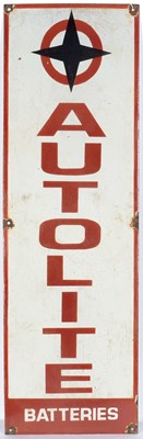 Lot 591 - Autolite Batteries enamel advertising sign