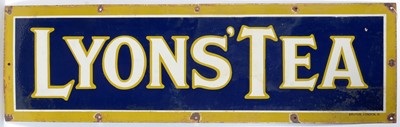 Lot 596 - Lyon's Tea enamel advertising sign