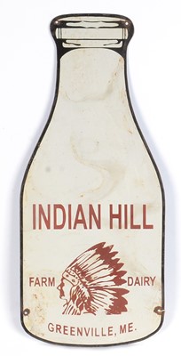 Lot 597 - Indian Hill enamel advertising sign