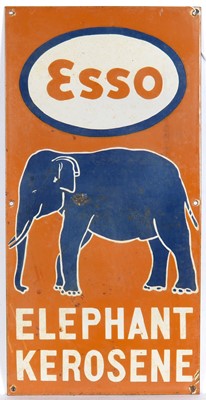 Lot 598 - Esso Elephant Kerosene enamel advertising sign