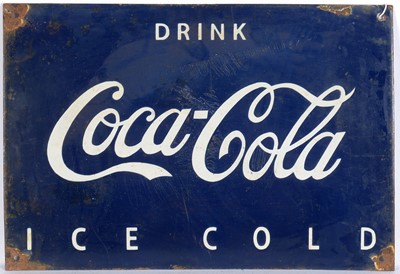 Lot 600 - Coca-Cola enamel advertising sign