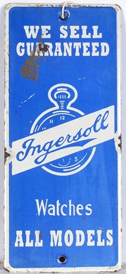 Lot 604 - Ingersol enamel advertising sign