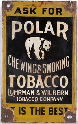 Lot 605 - Polar Tobacco enamel advertising sign