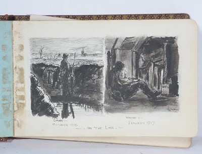 Lot 19 - Robert Owen - A Bon Mot Album Containing Great War Sketches | watercolour and ink