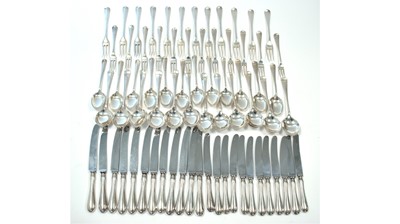 Lot 564 - A composite suite of silver cutlery for twelve places