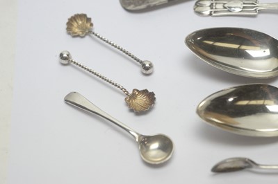 Lot 148 - Newcastle silver; Liberty teaspoon and other items.