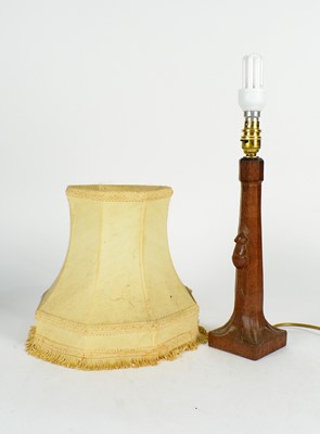 Lot 1260 - Robert ‘Mouseman’ Thompson, Kilburn: an oak table lamp