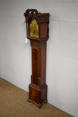 Lot 30 - An attractive mahogany grandmother clock.