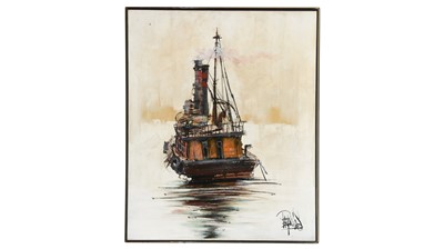 Lot 88 - Lee Reynolds - Steam Tug | oil