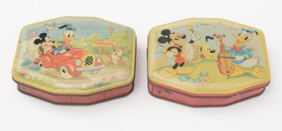 Lot 351 - A selection of Walt Disney Productions lithograph decorated tin collectables