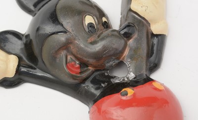 Lot 353 - A Walt Disney's Mickey Mouse enamelled metal wall mounted light
