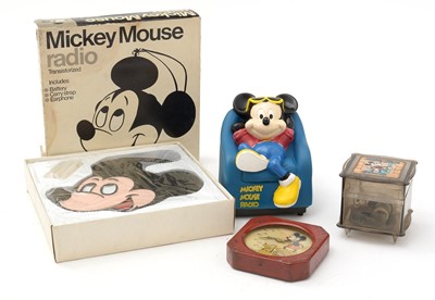 Lot 357 - Walt Disney Productions Mickey Mouse radios and other items