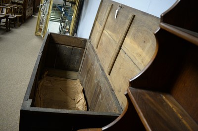 Lot 53 - An 18th Century oak mule chest.