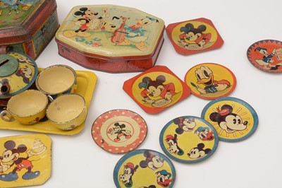 Lot 358 - Walt Disney Production tin teawares.