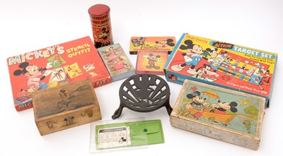 Lot 367 - A selection of Walt Disney Mickey Mouse collectibles.