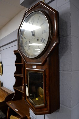 Lot 53 - An American rosewood drop dial wall clock
