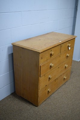 Lot 10 - A Victorian stripped pine chest.
