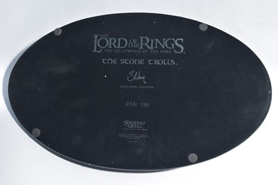 Lot 226 - Sideshow Weta Collectibles: The Lord of the Rings, The Stone Trolls polystone environment