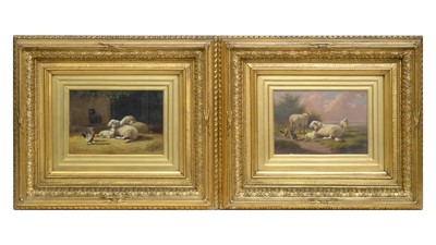 Lot 1196 - Joseph van Dieghem - A Pair of Pastoral Views with Sheep | oil