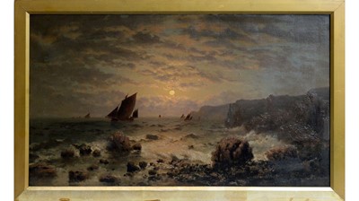 Lot 975 - Thomas Lucop - Moonlit Coast | oil