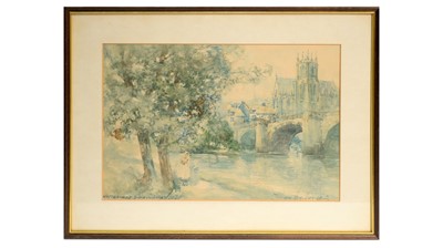 Lot 1067 - Victor Noble Rainbird - On the Somme | watercolour