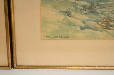 Lot 1049 - Victor Noble Rainbird - Ebb Tide, and Old Shields | watercolour