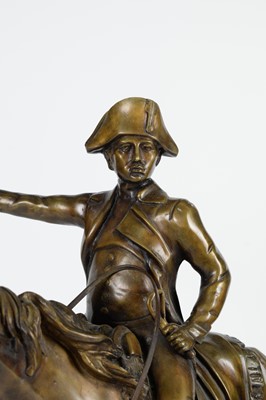 Lot 1228 - After Felix Lecomte a patinated bronze sculpture of Napoleon Boneparte
