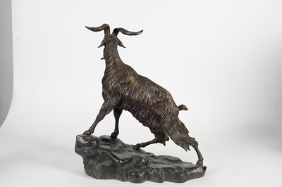 Lot 403 - After Pierre-Jules Mene: a patinated bronze model of a goat