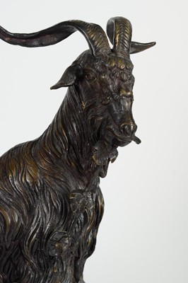 Lot 403 - After Pierre-Jules Mene: a patinated bronze model of a goat