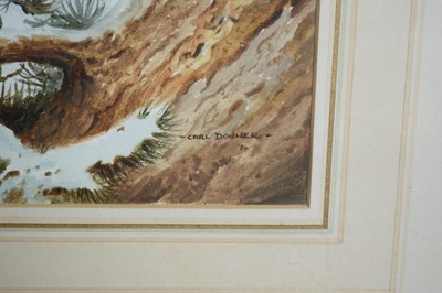 Lot 71 - Carl Donner - Midwinter Falcons | watercolour